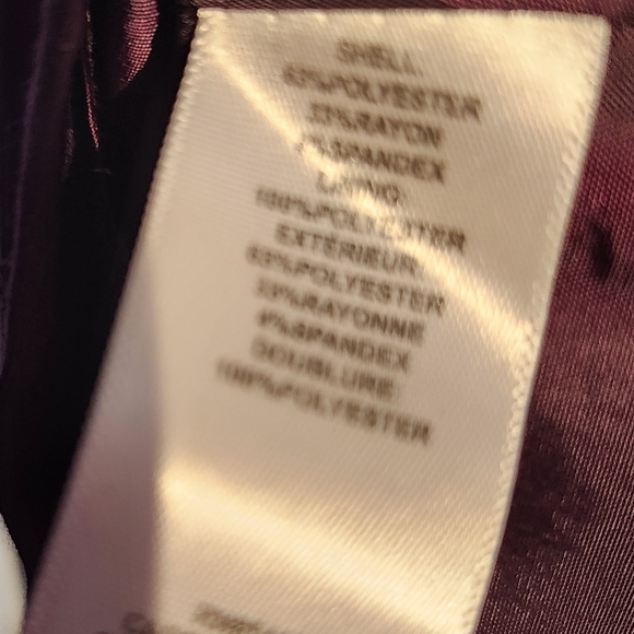 Calvin Klein burgundy Front Zip Accent Fit and Flare Mini Dress - Picture 4 of 4